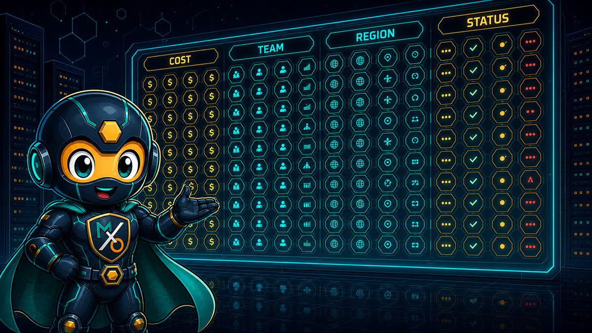 The Sentinel stands before a huge wall of glowing hexagonal tiles arranged in labelled columns.