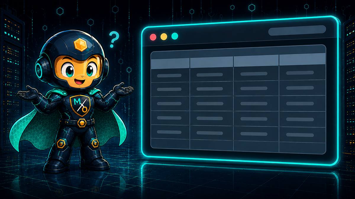 An empty browser table with no chips and the Sentinel shrugging with both palms up beneath a question mark.