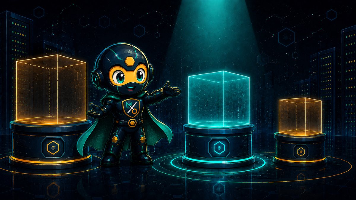 The Sentinel presents three glowing instance boxes on pedestals, the middle one highlighted in teal.